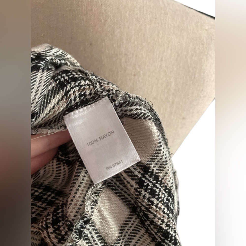 Women’s J Jill plaid tunic top size L button down long sleeve boho casual spring - Picture 6 of 8